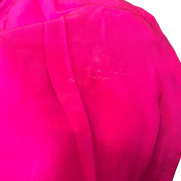 BCBG Silk Fuchsia Pink Tank Top L Sexy Strappy Resort Sleeveless Flowy Old Money - Picture 10 of 13